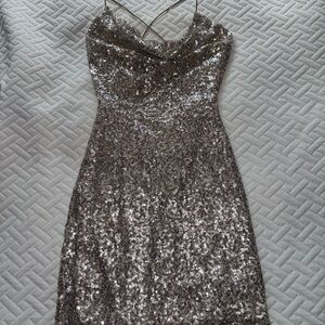 WINDSOR Sequin Spaghetti Strap Dress